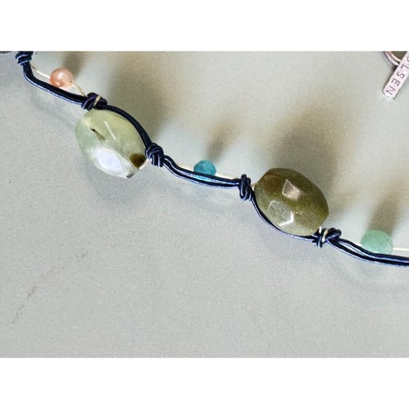 Sigrid Olsen Green Prehnite Jasper Gemstone Chunky Necklace Designer Signed NWT - Picture 7 of 10